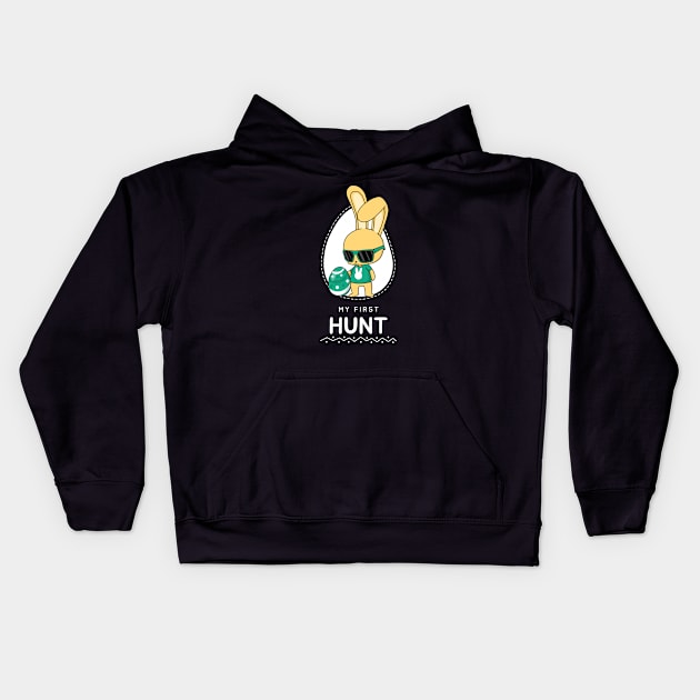 My First Hunt , Happy Easter Kids Hoodie by MONMON-75